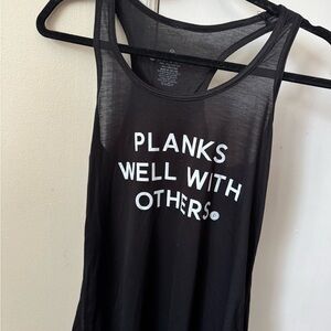 Pure Barre ‘Planks Well With Others’ Black Tank